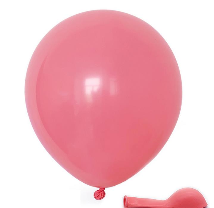 Pakke  of 100 stk macaron slikfarvede festballoner pastel latexballoner 10 tommer: Rød