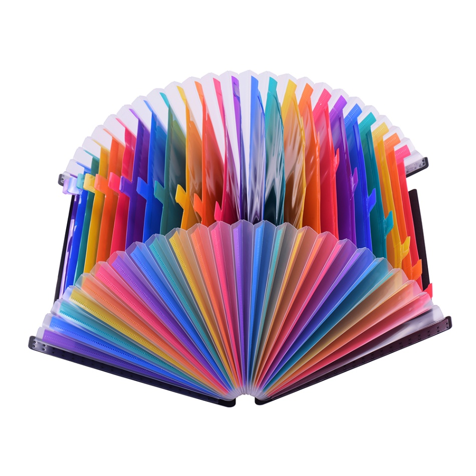 24/12 taschen Datei Ordner Organizer Ausbau Datei Ordner Regenbogen Farbe Akkordeon A4 Größe mit Datei Führer und Papier Stichworte: 24 Tasche