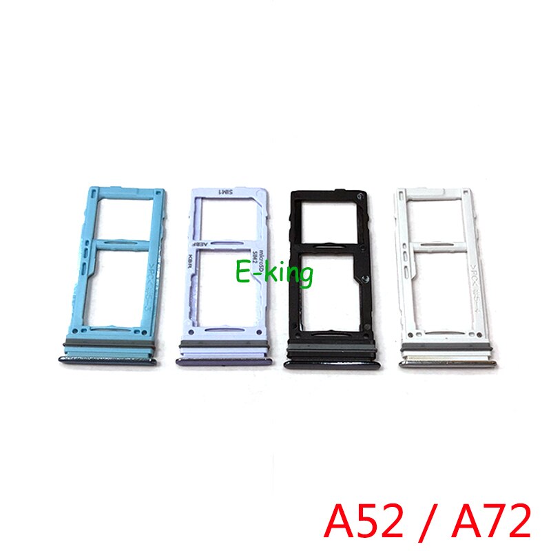 Voor Samsung Galaxy A12 A12F A42 A42F A52 A72 5G Sim Card Slot Lade Houder Sim Card Reader Socket