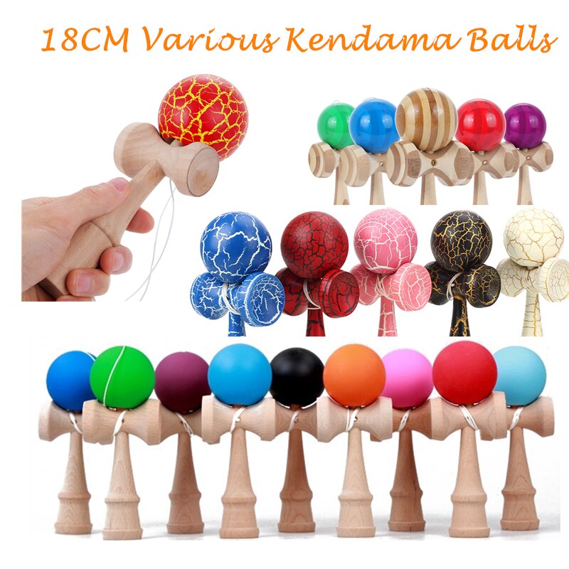 18CM giocattolo in legno Kendama professionale Kendama abile giocoleria palla istruzione gioco tradizionale bambini adulto sollievo dallo Stress Zabawk