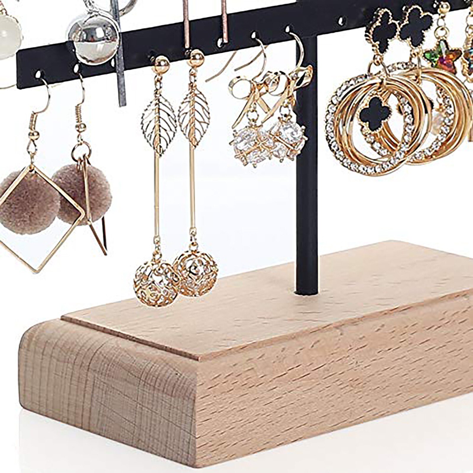 Triple-Tiered Oorbellen Display Sieraden Display Stud Oorbellen Sieraden Rek Sundriesopslag Benodigdheden Thuis Stand