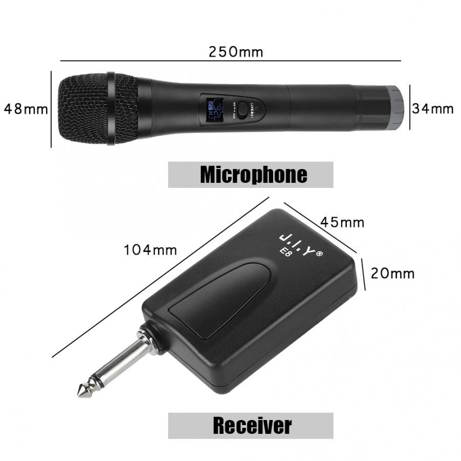 Microfoon 1 Te 2 Universele Vhf Draadloze Handheld Microfoon Met Ontvanger Voor Karaoke/Business Meeting Studio Microfoon