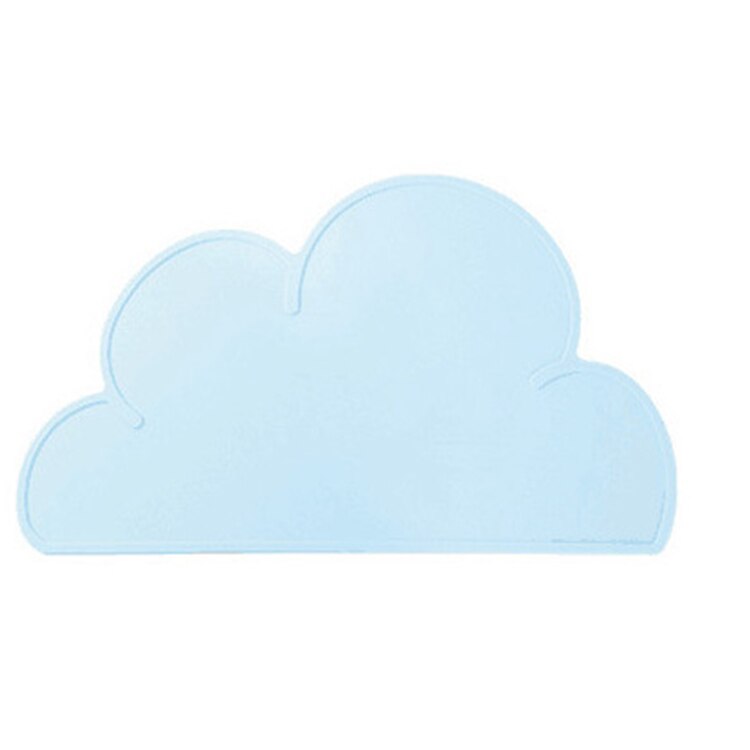 Baby Silicone Placemat Child's Plate Mat Food Grade Silicone Table Pad Waterproof Heat Insulation Kitchen Gadget Easy Cleaning: Light blue