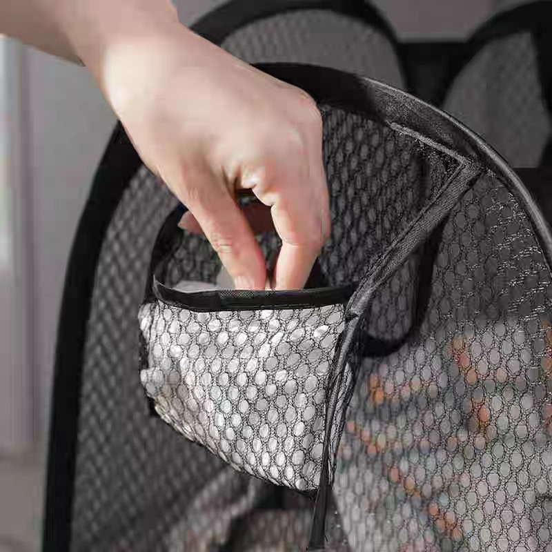 4-1 stuks mesh pop-up wasmand opvouwbare mesh wasmand voor thuis slaapkamer badkamer slaapzaal reizen opslag container tassen