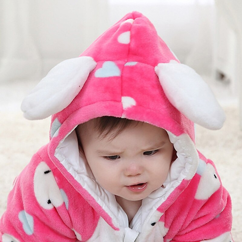 Hylidge Infant Baby Winter Clothes Toddler Girl Romper Warm Jumpsuit Baby Overalls Hooded Snowsuit Baby Boy Winter One-Pieces