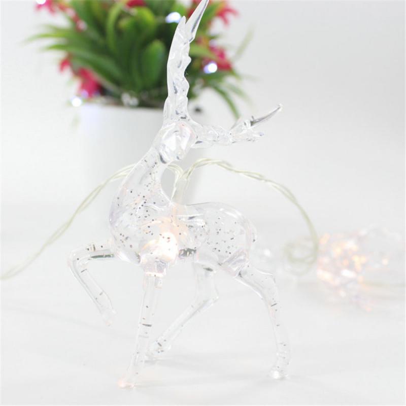 1pcs 10 LED sika deer string Christmas day elk-shaped deer decoration lantern Light strip For Christmas Party Supplies