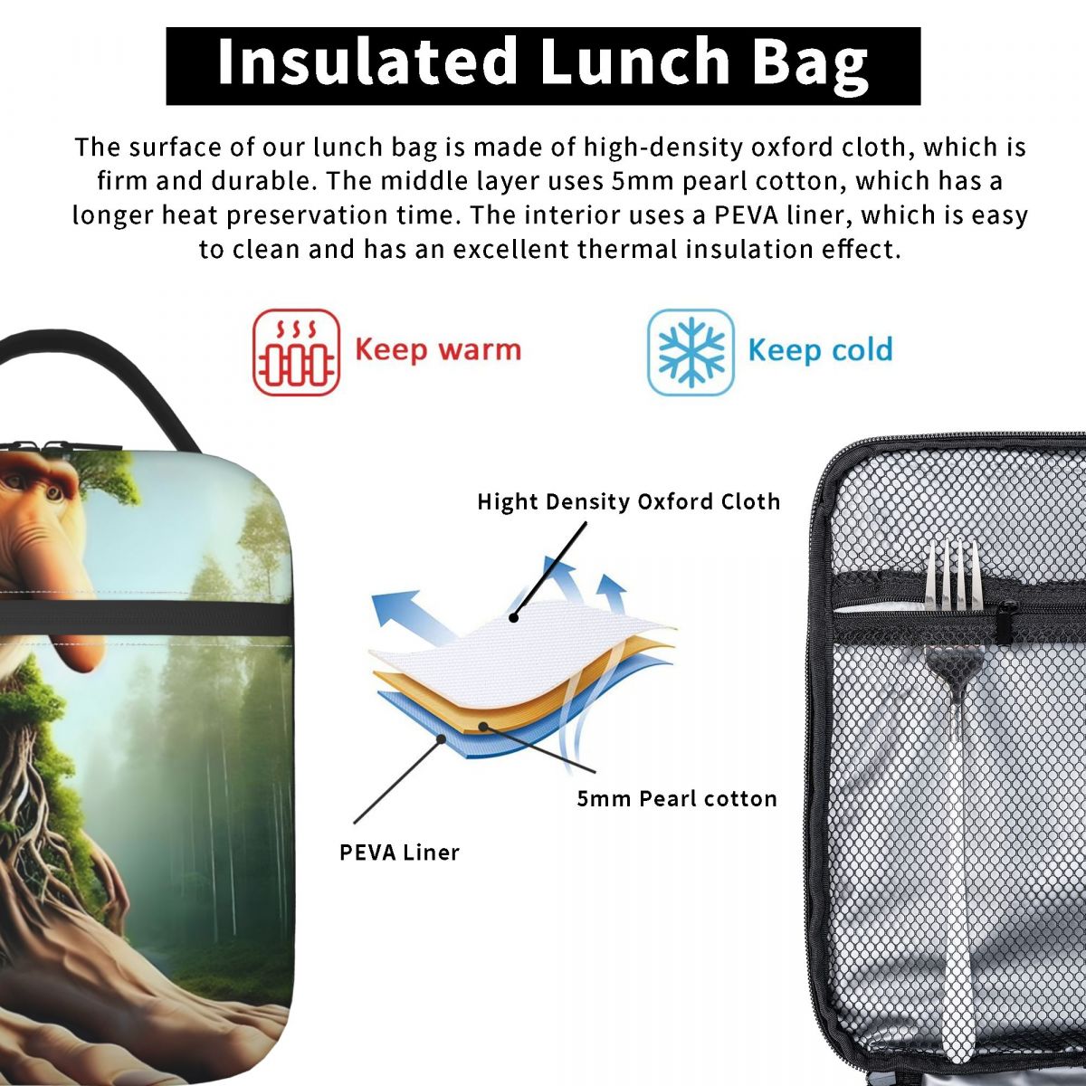 Brr Brr Patapim Meme Thermal Insulated Lunch Bag for Office Italian Brainrot Memes Portable Bento Box Cooler Thermal Lunch Boxes