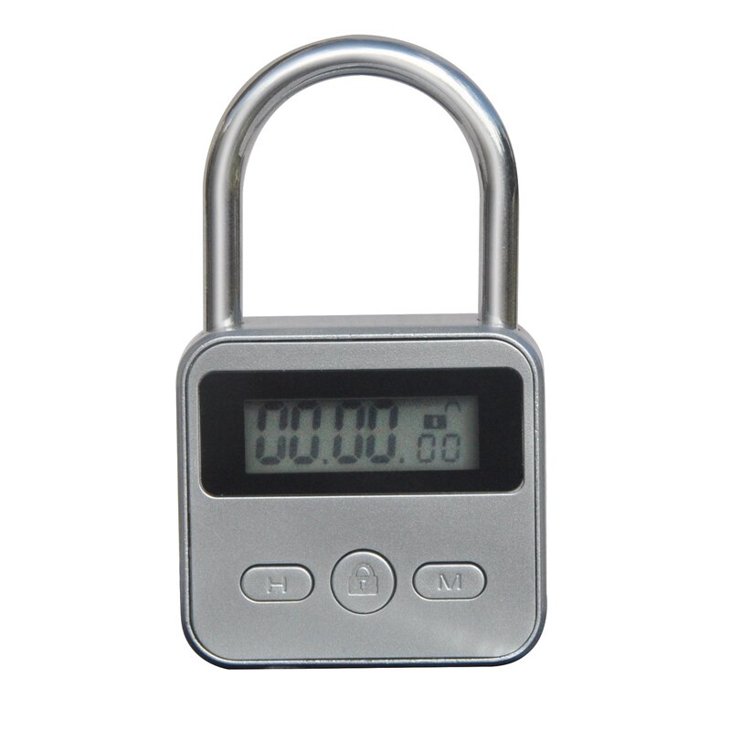 Cadenas électronique Intelligent en métal avec minuterie, Recharge USB, Anti-dépendance, mauvaises habitudes, sac de voyage, serrure intelligente: Argent