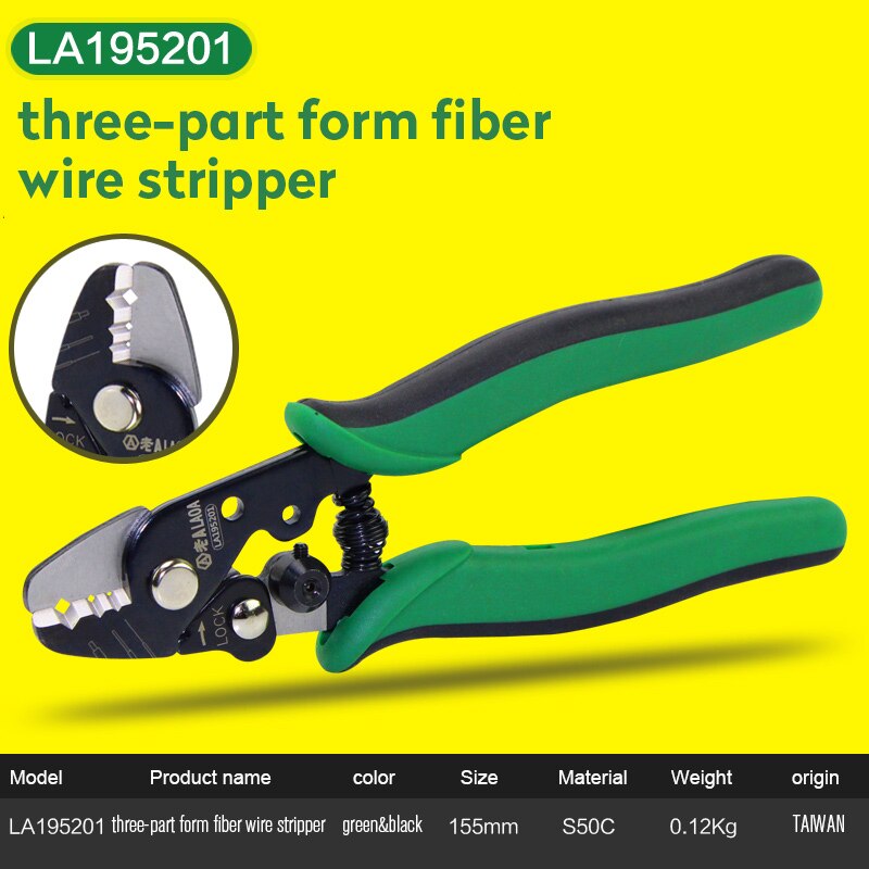 Laoa Fiber Striptang Miller Tang Fiber Coating Strippen Gereedschappen Professionele Kabel Tang: LA195201