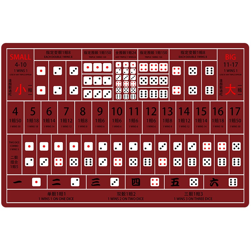 120x60 cm Sicbo Game Rubber Mat Dik Mute Niet-reflecterende Club Game Mat Multi-color party Game Accessoires: Blauw