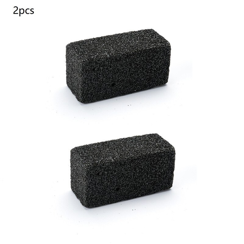 BBQ Grill Cleaning Brick Block Barbecue Cleaning Stone BBQ Racks Stains Grease Cleaner BBQ Tools Kitchen Decorates Gadgets 2pcs: black 2pcs