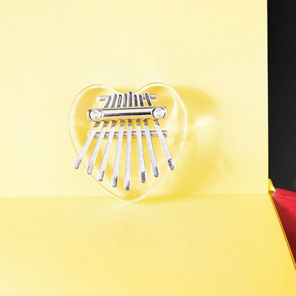 Afrikansk sanza mbira krystallklar 8 tangenter kalimba akryl tommelpiano med skala musikkinstrumenter musicales