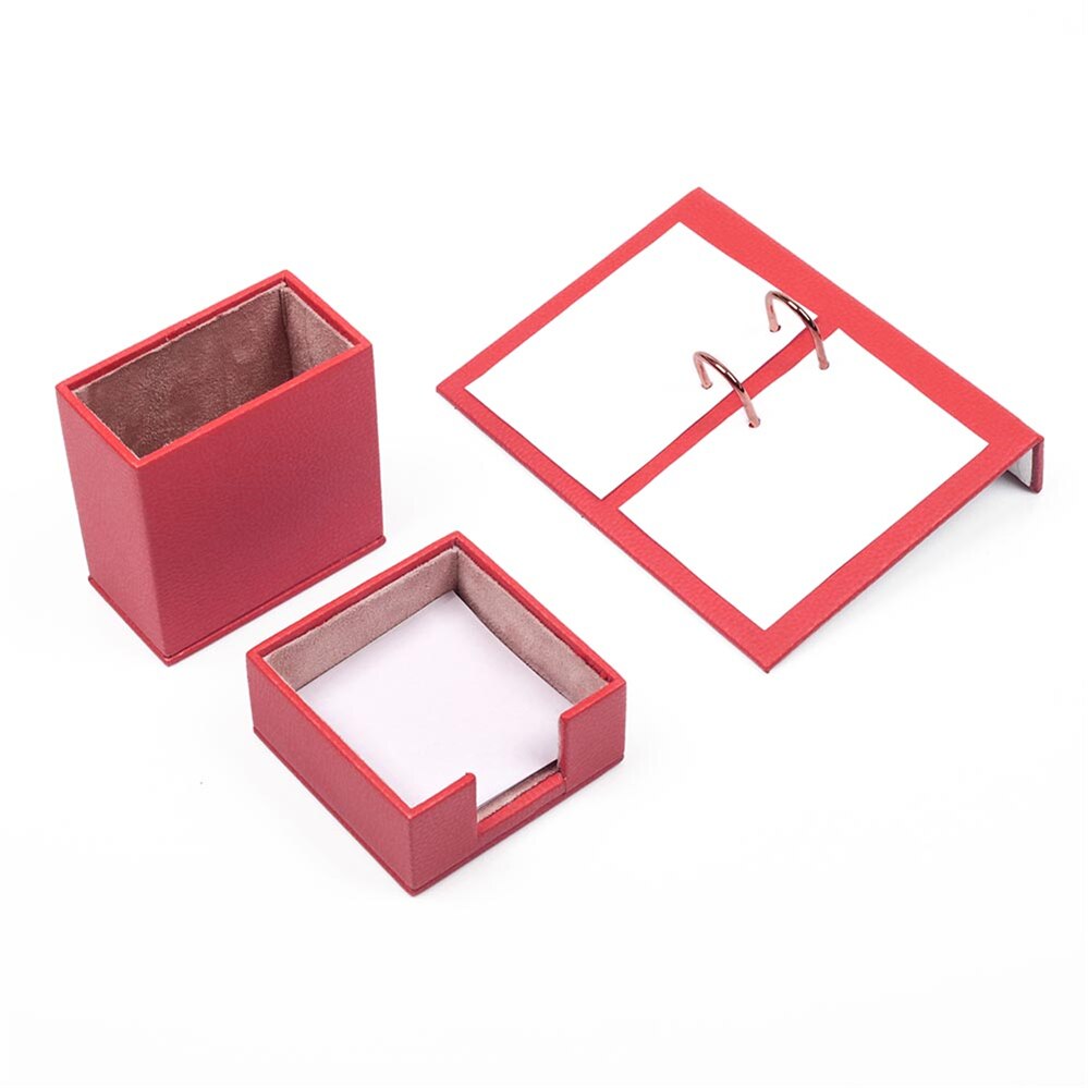 Triple Desk Set/Pen Box, Calendar Holder, Note Paper Holder (Desk Organizer Office Accessories Desk Accessories)