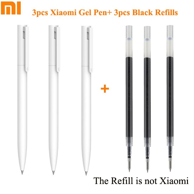 Original Xiaomi Mijia Gel Pen MI Pen 9.5mm Signing Pen PREMEC Smooth Switzerland Refill MiKuni Japan Ink (Black/Blue) Best: SKY BLUE