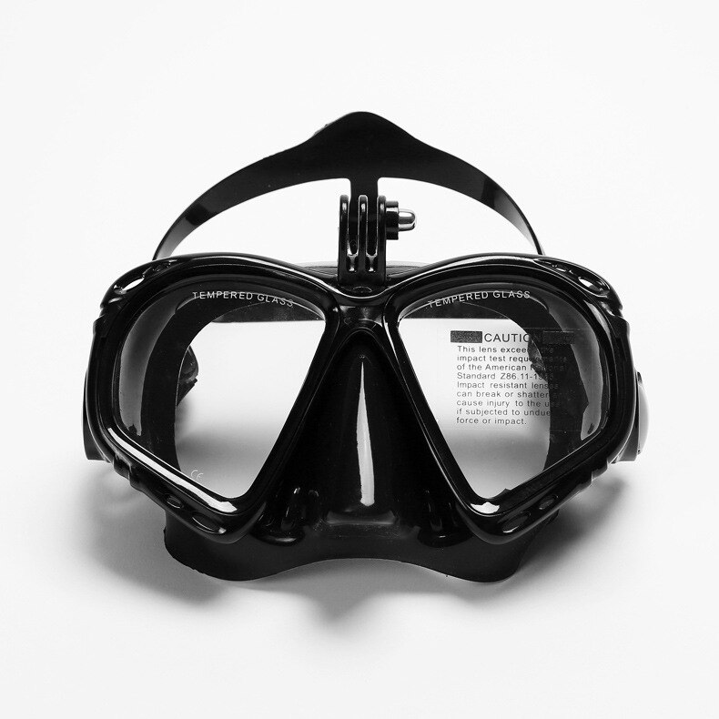 Máscara de esnórquel gafas de buceo completamente seco con soporte tubo de respiración gafas para usar bajo el agua conjunto de gafas de natación para hombres y mujeres: All black with stand