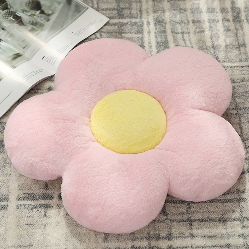 Cojín de flores para el suelo, decoración bonita para habitación, almohadas florales para lectura y descanso, cómodas para adolescentes y adolescentes, niños pequeños, TJ7236: Light Pink