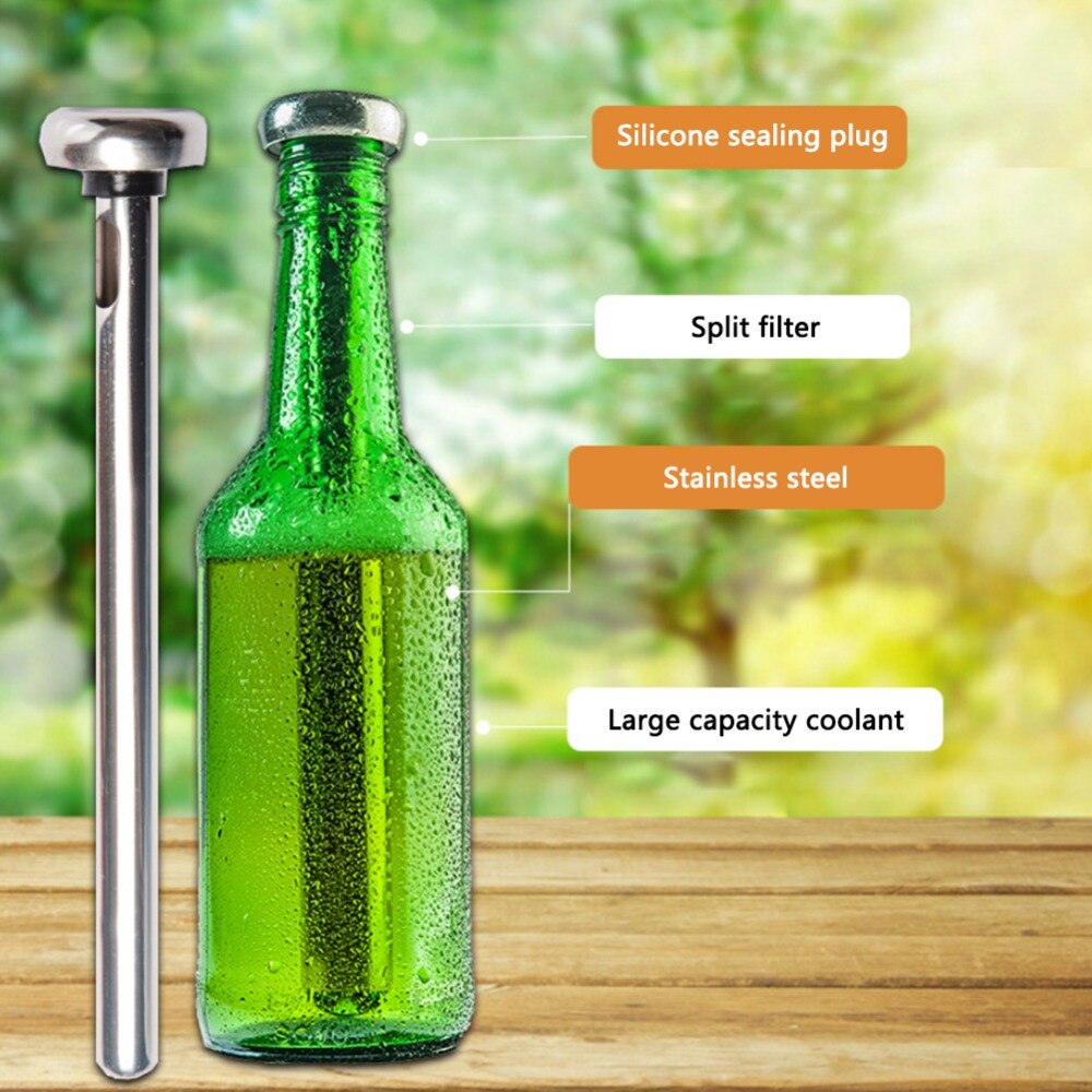 2 Pcs Bier Chiller Stok Koeling Drank Fles Koeler 304 Stick voor Water Sap Rapid Chilling Tool