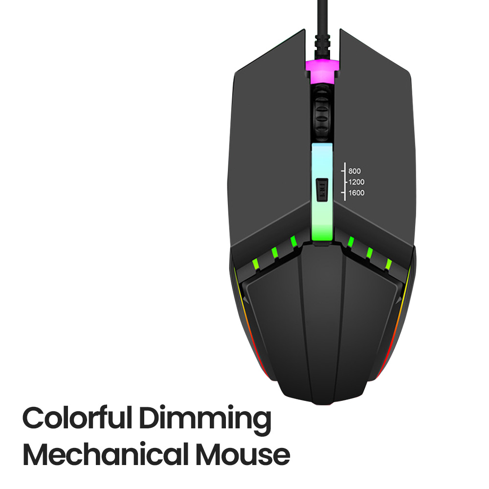 USB Wired Mouse LED Luminous Backlit USB Wired Gaming Mouse for Desktop PC Laptop Office Computer Gaming Mouse E-Sports
