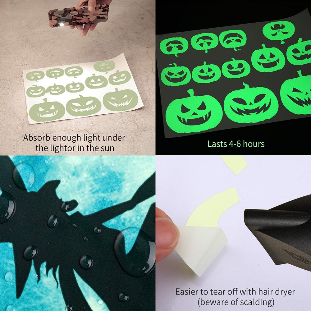 Halloween Glow In The Dark Venster Decals Lichtgevende Stickers Voor Halloween Thema Party