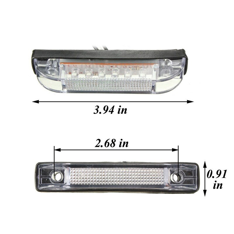 10 Pcs Witte Boot Licht Navigatie Led Verlichting Waterdichte Marine Utility Strip Bar Side Marker Licht
