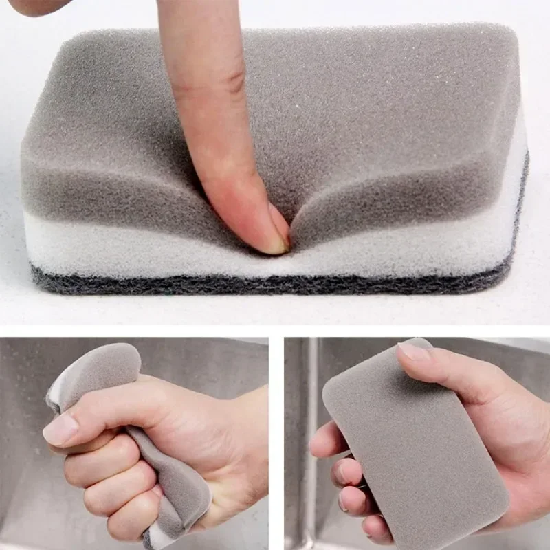 5/50PCS Magie Reinigung Schwämme Wiederverwendbare Pan Topf Geschirr Scheuer Pads Haushalt Küche Schwamm Tücher Pinsel Sauber Werkzeuge