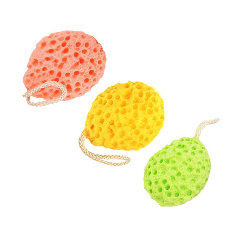 3Pcs Douche Bal Body Reiniging Spons Zacht Opknoping Touw Duurzaam Honingraat Vormige 3Pcs Bad Spons Bad Bal douche Ballen