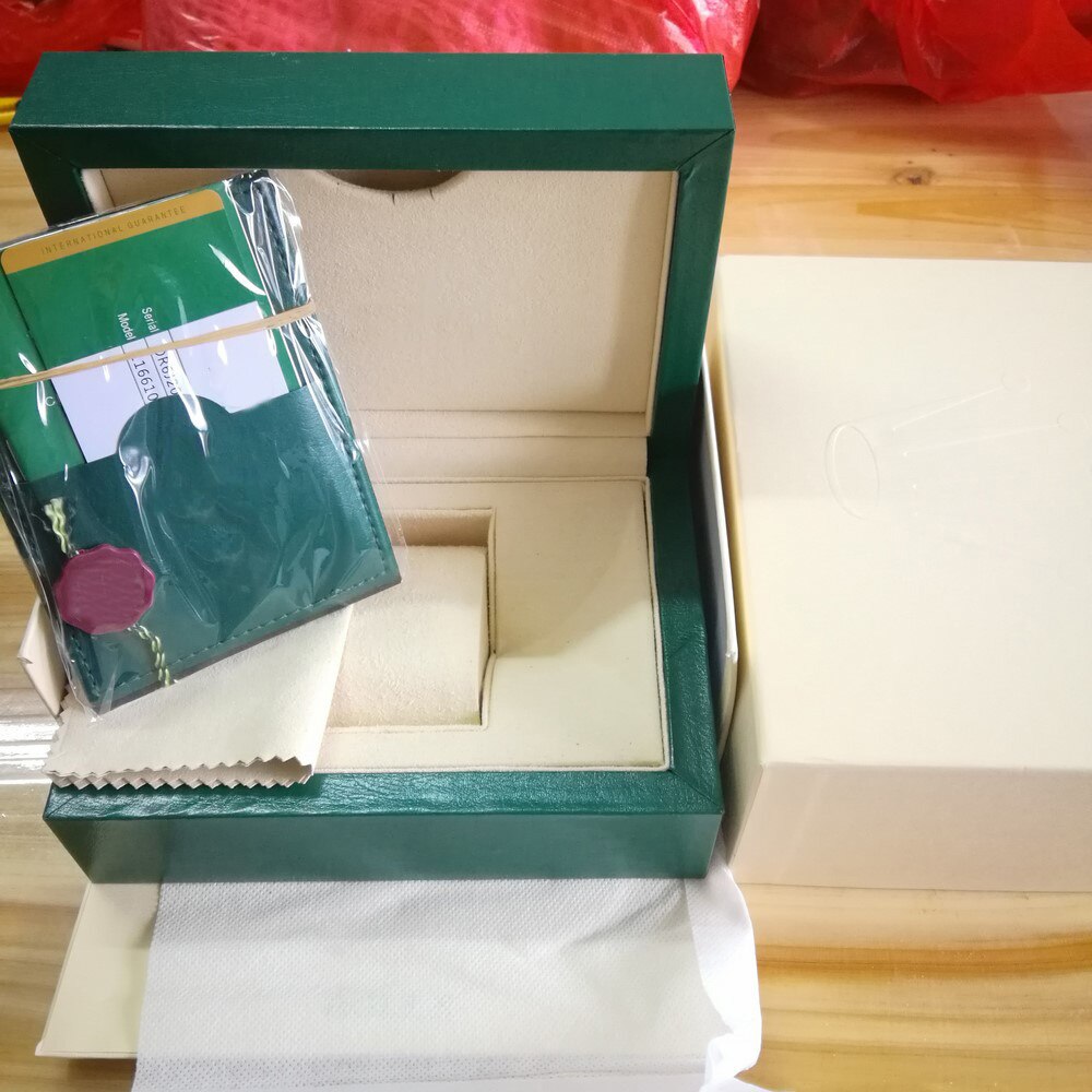 Super Green watch box with papers cards and bags Rolexable