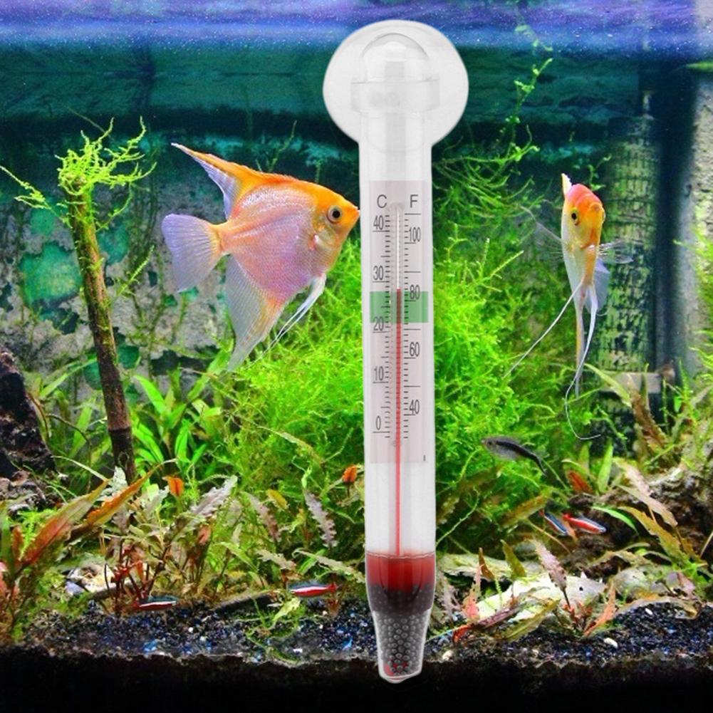 Glasstube-termómetro para acuarios y peces, vidrio superfuerte, observación más clara, temperatura, sumergible, decoración de tanques de succión