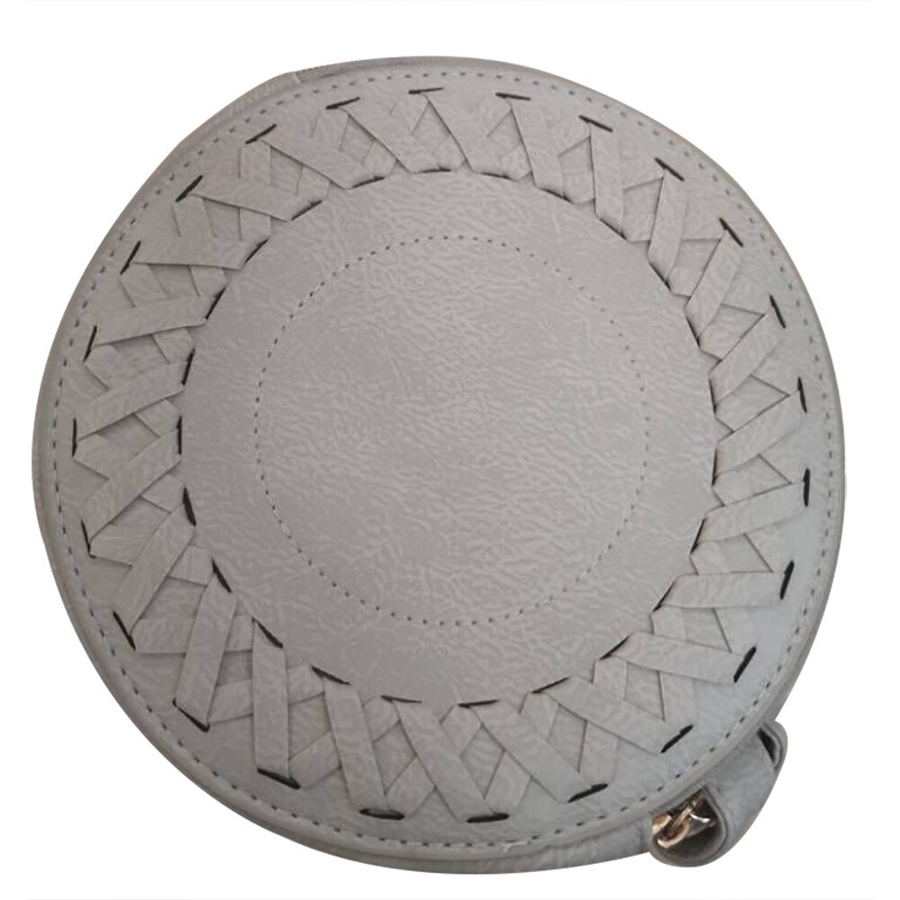 Bolsa para damas tejido bolsa de paja para playa verano Mujer círculo mano Bali redondo Retro de mimbre bolso versátil bolsas # G67: C