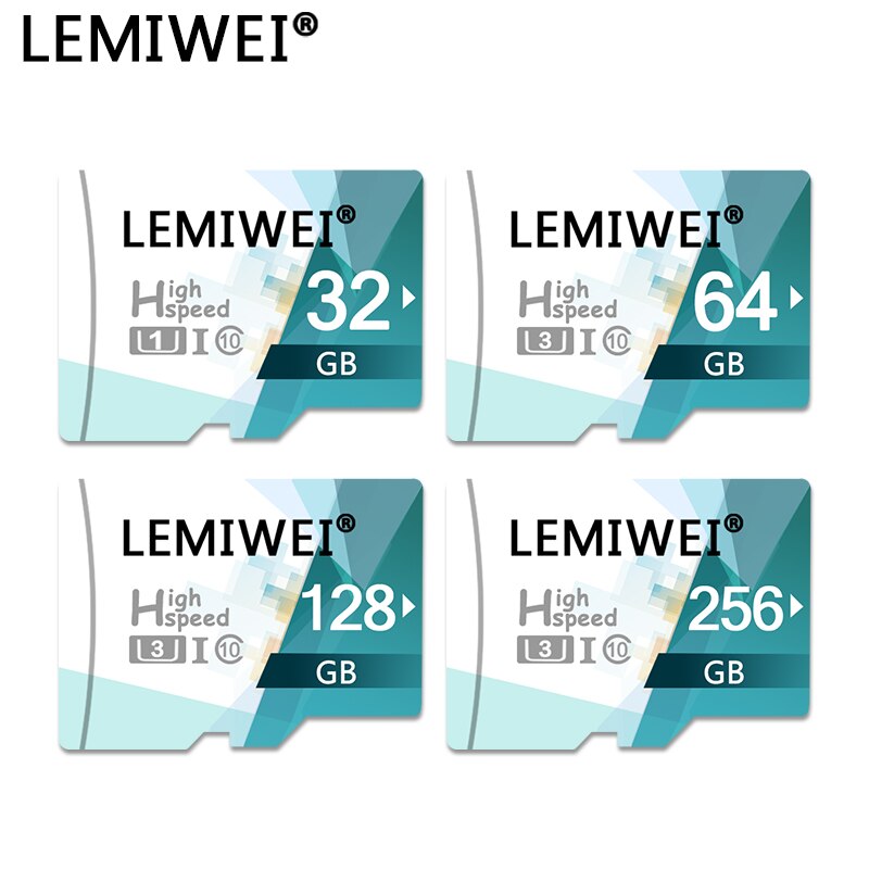 LEMIWEI – carte mémoire TF, 32 go/16 go/64 go/256 go/128 go, classe 10, UHS-I, stockage rapide, pour téléphone