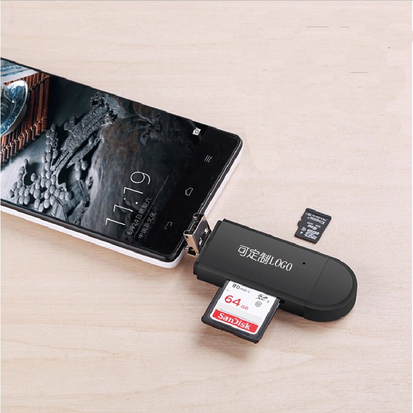 3in1 USB-C Type C USB 2.0 Micro USB OTG SD TF MMC Card Reader For Huawei Macbook Mobile Phone Adapter Memory USB Cardreader PC