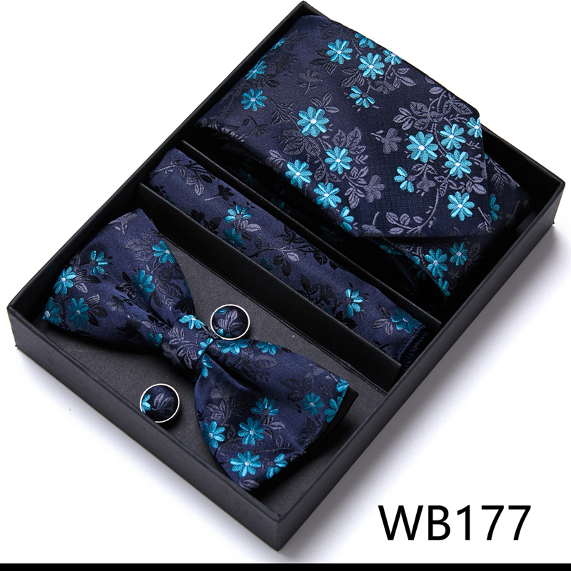 Exclusive Milano Tie, Cufflink & Handkerchief Set – Wedding Gift Box, UK Seller