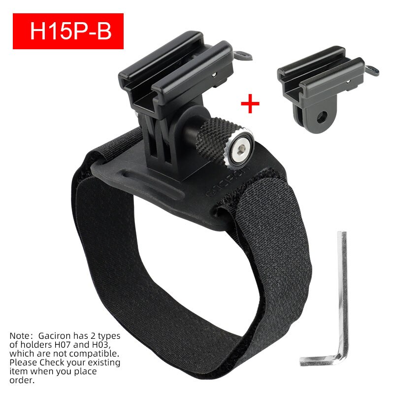 Gaciron H15/H03/ H07 lampa przednia robić roweru uchwyt mocowanie kasku przednia lampa doprowadziło klamra szybki uwolnienie adapter uchwyt części rowerowe: H15P-B