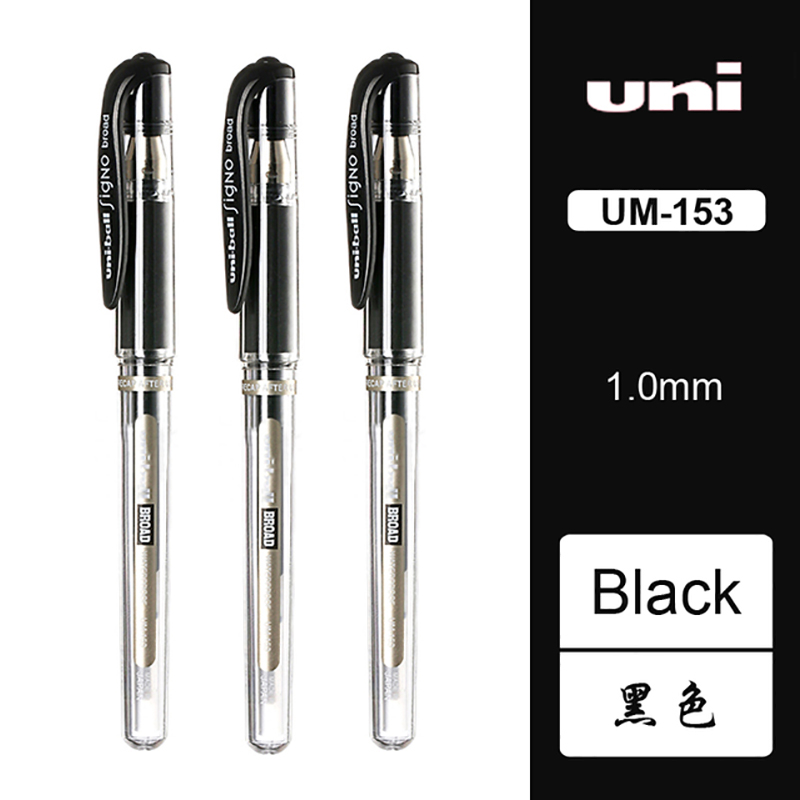 Japan UNI Signo Broad Gel Pen UM-153 1.0mm White High Gloss PenStudent Office Wedding Hand-painted Art Supplies Cute Stationery: Copper / black
