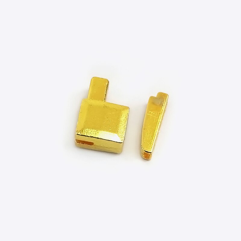 100pcs 3# 5# 8# 10# Nylon Resin Metal Zipper Stopper Open-end Zipper Slider Socket Repair Insert Box Pin Retainer Replacement: gold / 10#