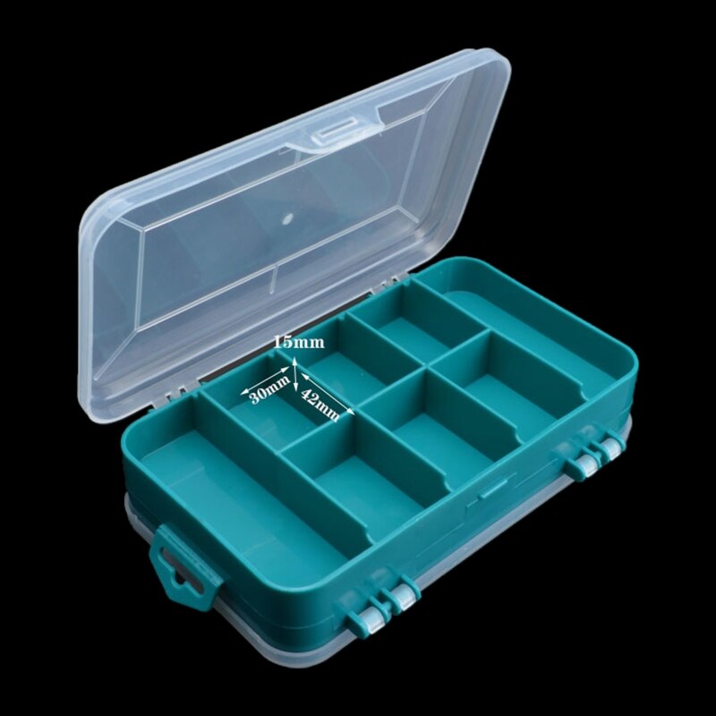 50LB Hardware Storage Box Tools Organizer Container with Clear Lid and Compartments for Screws Nuts Bolts and Small Parts
