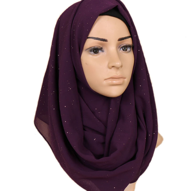 Foulard de tête en mousseline de soie or pour femme, couleur unie, châle, pashmina bandana pour femmes, boutiques hijab,