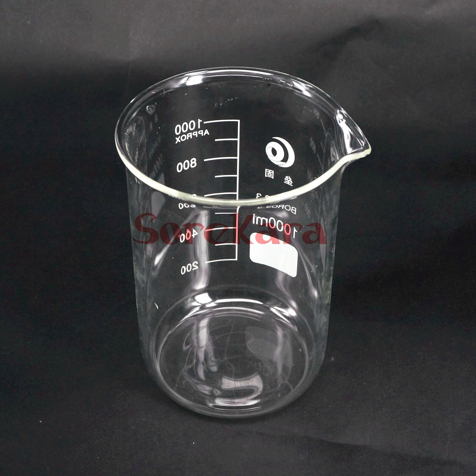 1000ml Low Form Beaker Chemistry Laboratory Borosilicate Glass Transparent Beaker Thickened with spout FREE SHIP