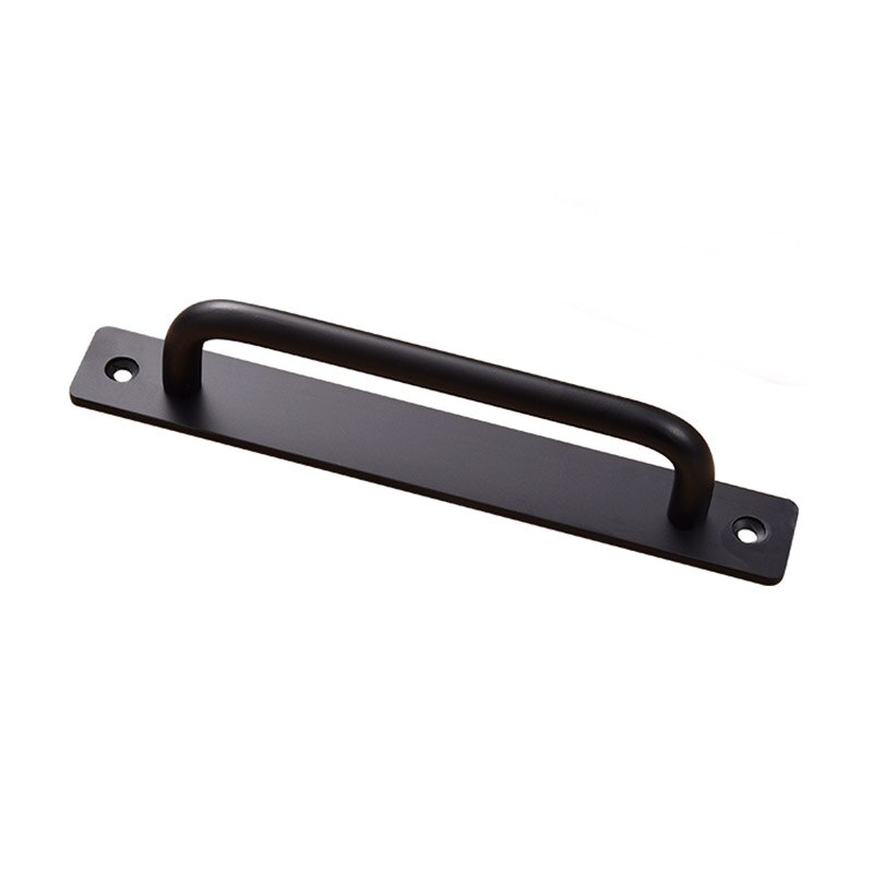 Modern Simple Cabinet Kitchen Door Handle Surface Mounted Aluminum Alloy Door Handle Door Hardware: Black