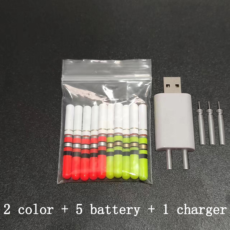10 unids/lote palo de luz de pesca nocturna con batería CR322 barra de luz LED para accesorio de flotador luminoso funciona con batería CR322 A417: Gris claro
