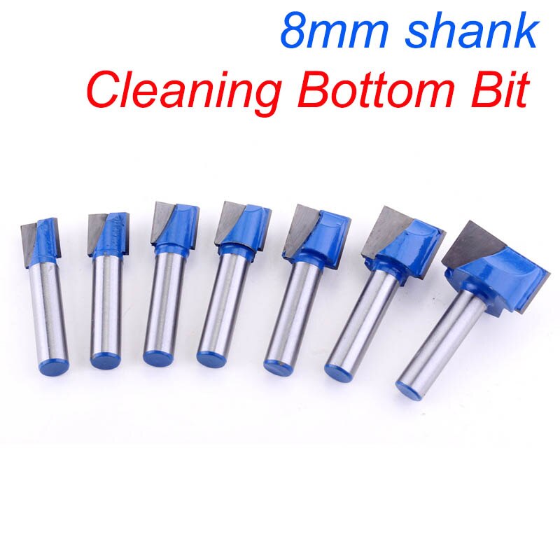 1pcs 8mm Shank Cleaning Bottom Engraving Bit Solid Carbide Router Bits Woodworking Tools CNC Milling Cutter Endmill for Wood