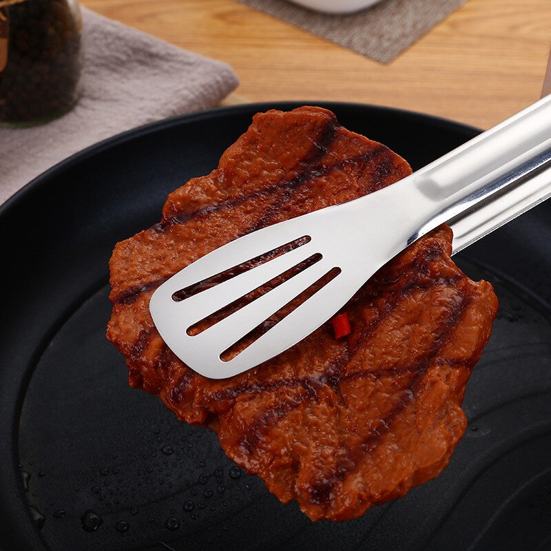 Rustfritt stål 14 tommer lange matklemmer brødklemme grilltang grille grilling bbq tilbehør buffet kjøkkenutstyr