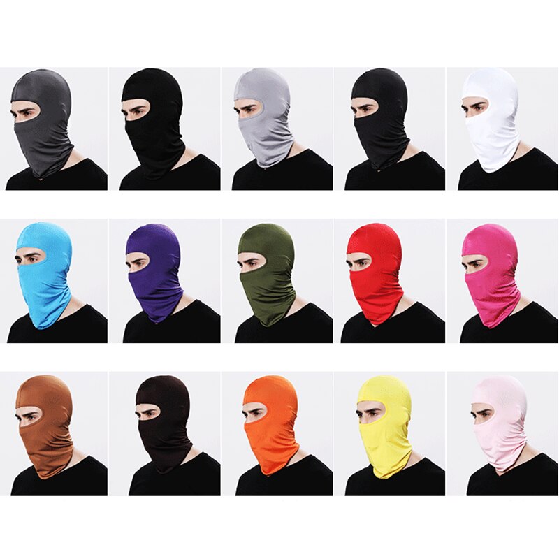 Motorcycle Face Mask Cycling Balaclava Full Cover Face Mask Hat Balaclava lycra Ski Neck Summer Sun Ultra UV Protection Thin