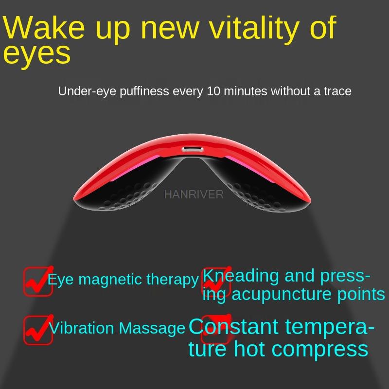 Massage à vibrations USB portable pour les yeux, dispositif de massage pour enlever la poche oculaire, protection nerveuse lente, compresse chaude