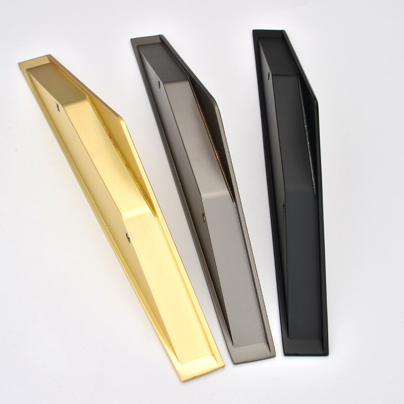 Modern minimalist embedded concealed handle light luxury cabinet door drawer hidden triangle embedded sliding door concealed