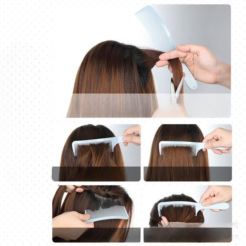 Peine de corte de pelo para hombre, peine curvo de cabeza plana, cepillo de peluquería, peine de corte de pelo, herramienta de estilo de cortadora de pelo de peluquero