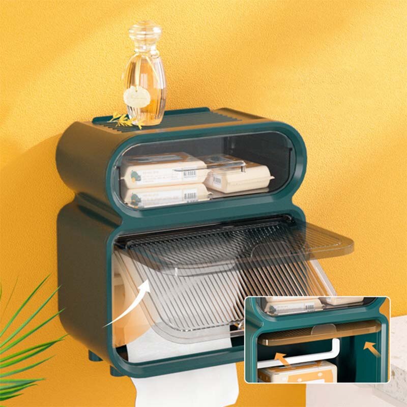 Wc Papier Rollen Halfter Papier Wasserdichte Zauberstab Montiert Lagerung Kasten Fach Gewebe Kasten Papier Handtuch Spender Halfter Schlecht