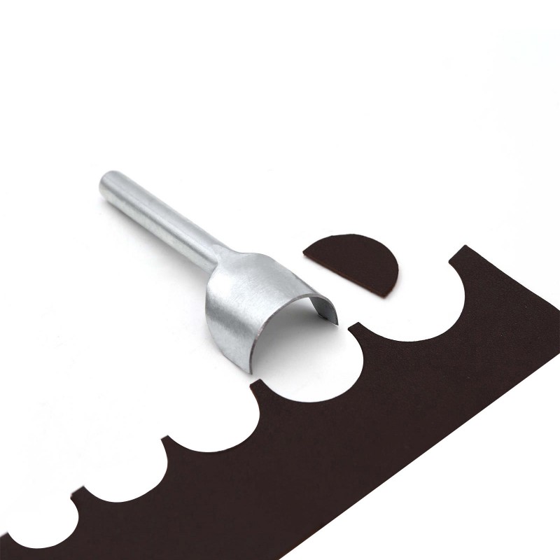 Herramientas para manualidades de cuero, punzón semicircular, herramienta de mano de cuero, soldadura por arco en forma de punzón para correa, 1/2 10mm-50mm, 1 Uds.