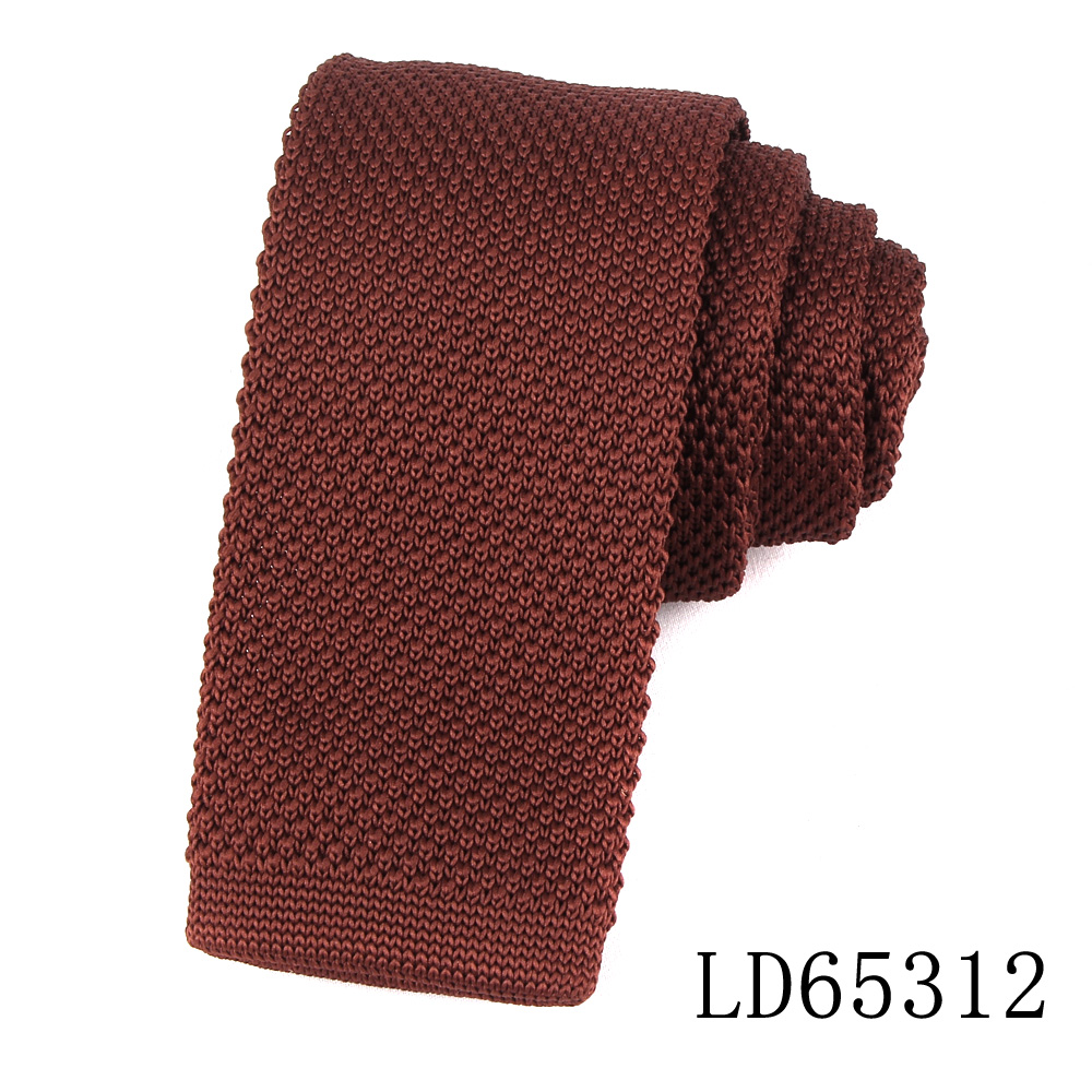 Corbatas de punto a rayas para hombres y mujeres, corbatas delgadas informales para hombres, corbata de cuello de punto delgada para de boda, corbata estrecha marrón: Plata
