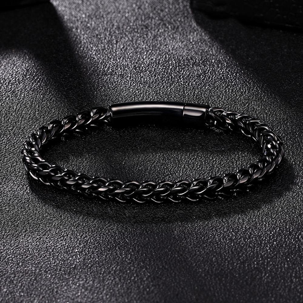 Vintage Style 316 Stainless Steel Bicycle Link Chain Bracelets Men's Hip Hop Biker Hand Bracelet Jewelry